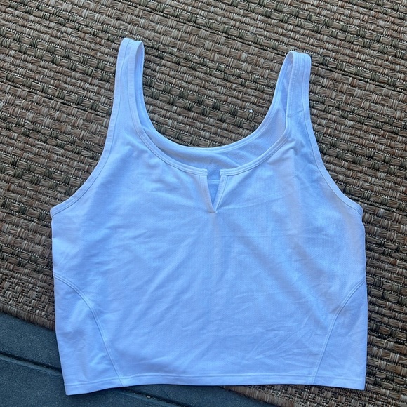 lululemon athletica Tops - White Cropped Tank Top